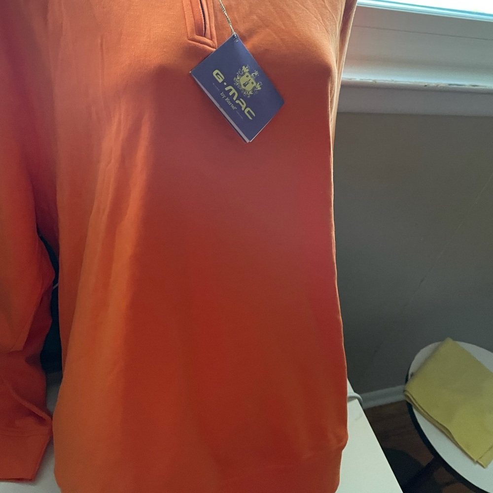 Brand new orange zip up shirt *Never worn